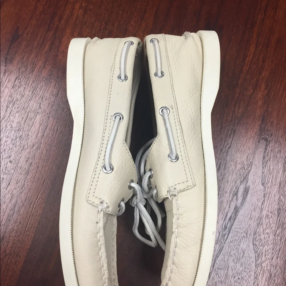 Sperry Top-Siders W 7.5 Cream Gently Used - Picture 5 of 6